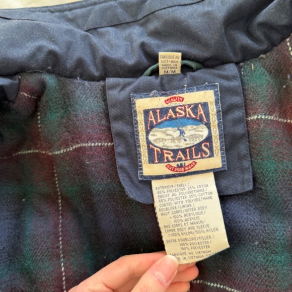 VINTAGE Alaska Trails quilted fleece flannel-lined outdoor winter coat - Picture 10 of 13